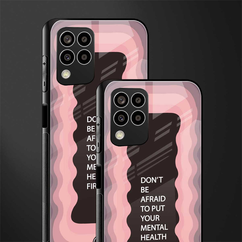 mental health first back phone cover | glass case for samsung galaxy m33 5g