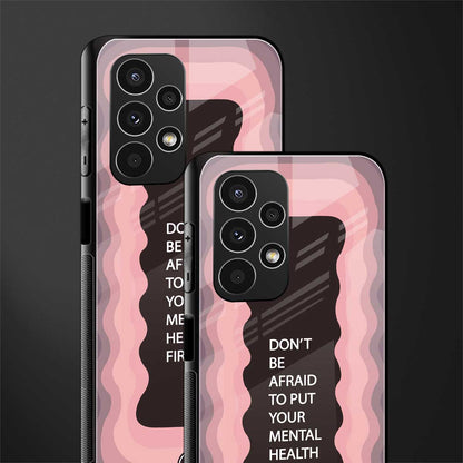mental health first back phone cover | glass case for samsung galaxy a13 4g