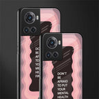 mental health first back phone cover | glass case for oneplus 10r 5g
