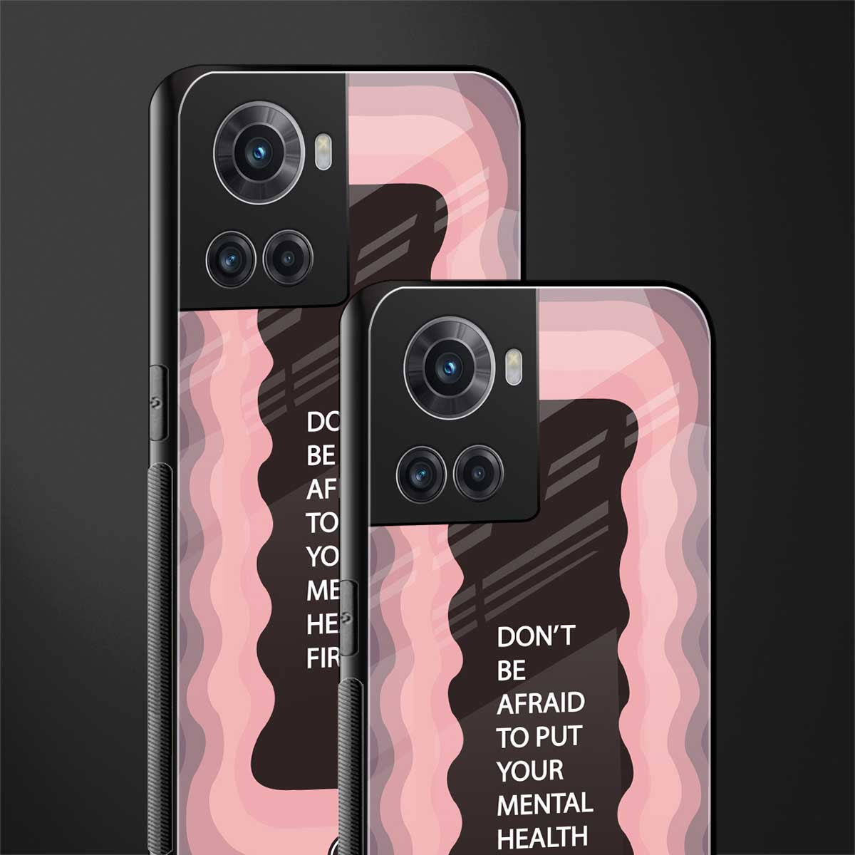 mental health first back phone cover | glass case for oneplus 10r 5g