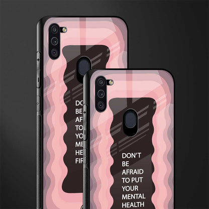 mental health first glass case for samsung a11
