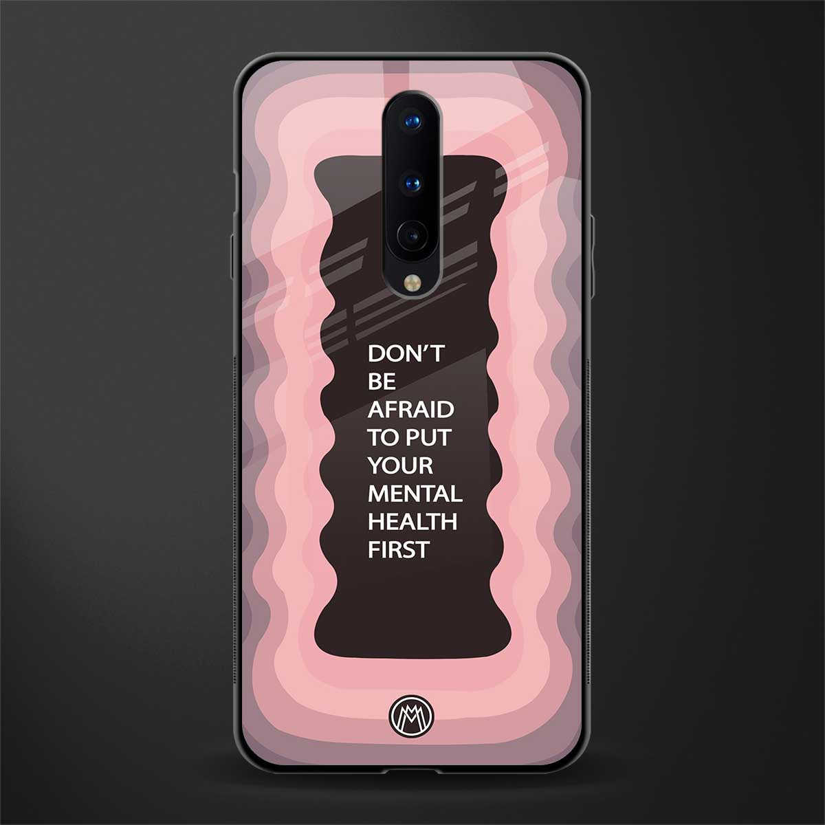 mental health first glass case for oneplus 8