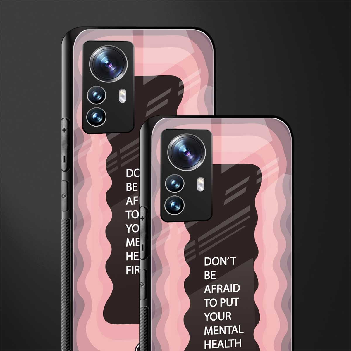 mental health first back phone cover | glass case for xiaomi 12 pro
