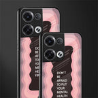 mental health first back phone cover | glass case for oppo reno 8