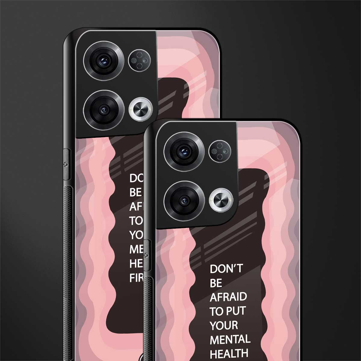 mental health first back phone cover | glass case for oppo reno 8