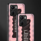mental health first back phone cover | glass case for vivo y16