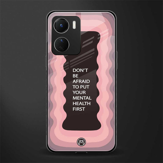 mental health first back phone cover | glass case for vivo y16