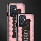 mental health first back phone cover | glass case for oneplus 9
