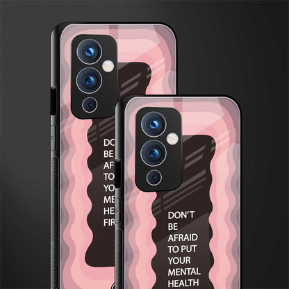 mental health first back phone cover | glass case for oneplus 9