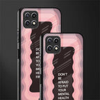 mental health first back phone cover | glass case for samsung galaxy f42