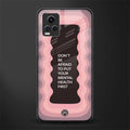 mental health first back phone cover | glass case for vivo v21e 4g