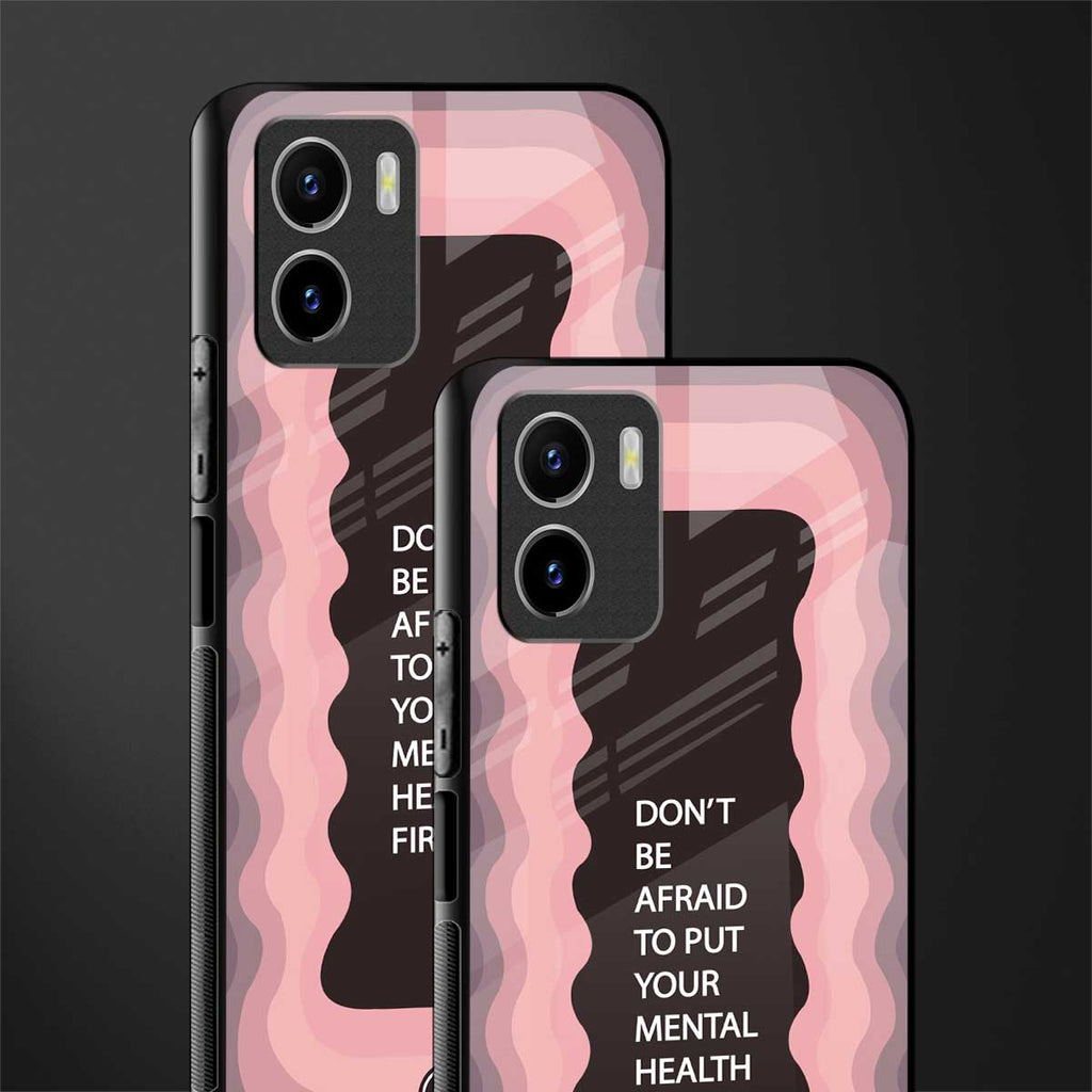 mental health first back phone cover | glass case for vivo y72