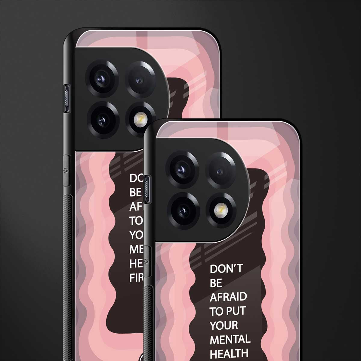 mental health first back phone cover | glass case for oneplus 11r