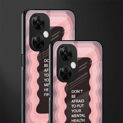 mental health first back phone cover | glass case for oneplus nord ce 3 lite