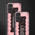 mental health first back phone cover | glass case for samsung galaxy a54 5g