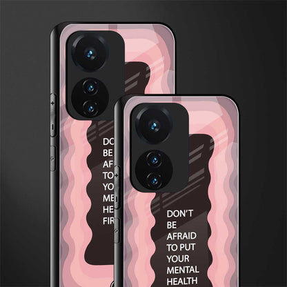 mental health first back phone cover | glass case for vivo t1 44w 4g