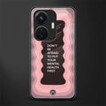 mental health first back phone cover | glass case for vivo t1 44w 4g