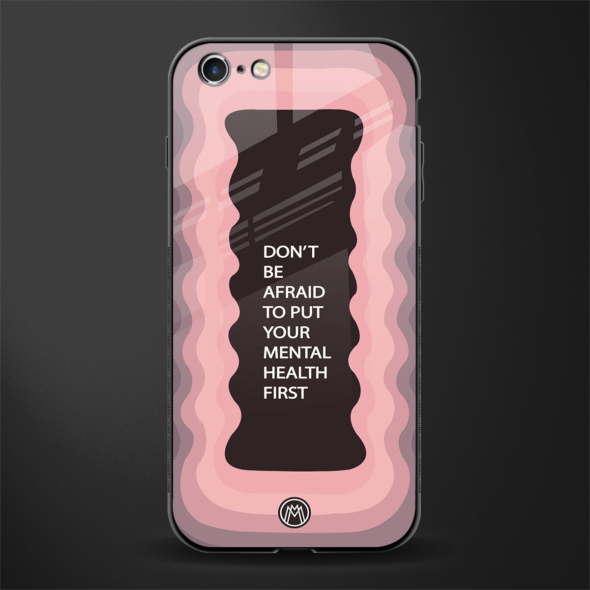 mental health first glass case for iphone 6