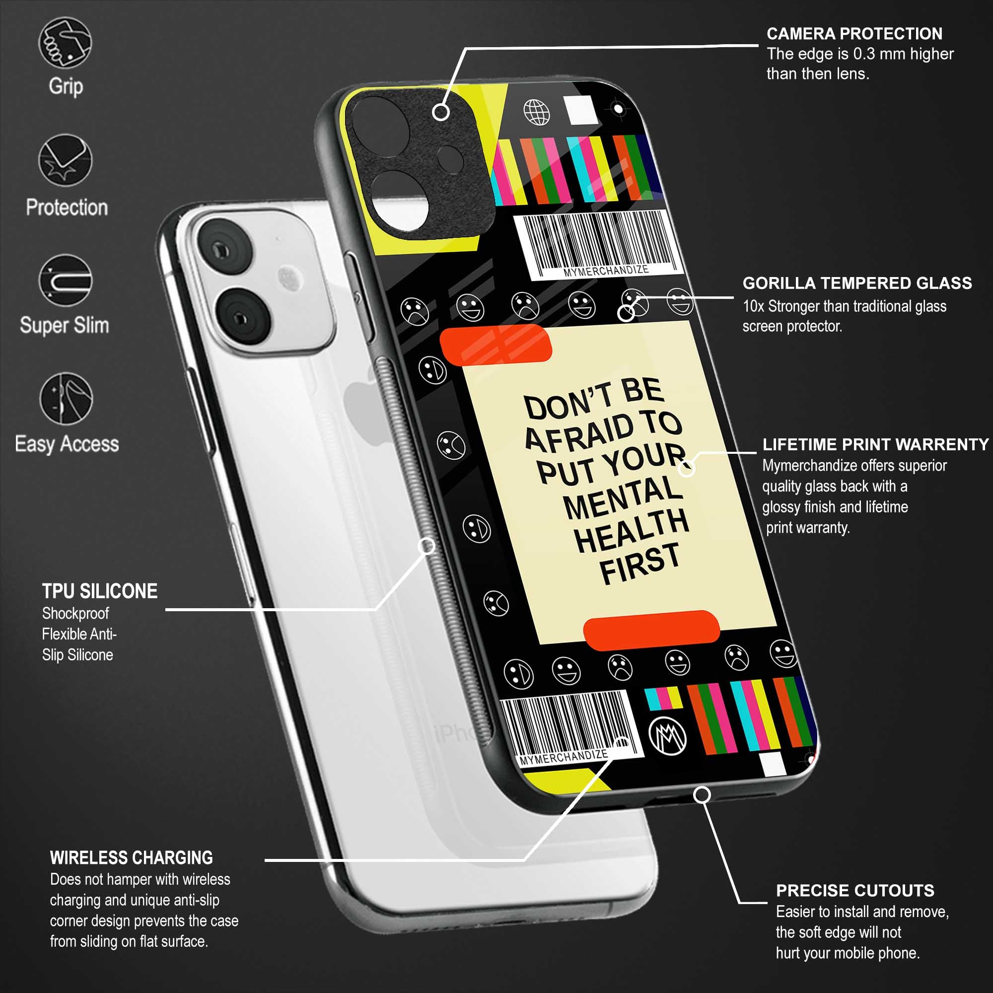 mental health glass case for redmi 9 power image-4