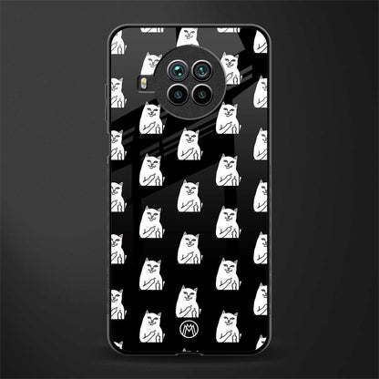 middle finger cat meme glass case for mi 10i image