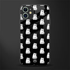 middle finger cat meme glass case for iphone 12 mini image