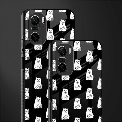 middle finger cat meme glass case for mi 11x 5g image-2