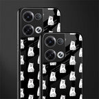 middle finger cat meme back phone cover | glass case for oppo reno 8 pro