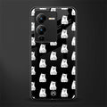 middle finger cat meme back phone cover | glass case for vivo v25 pro 5g
