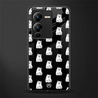 middle finger cat meme back phone cover | glass case for vivo v25 pro 5g
