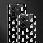 middle finger cat meme back phone cover | glass case for vivo y22