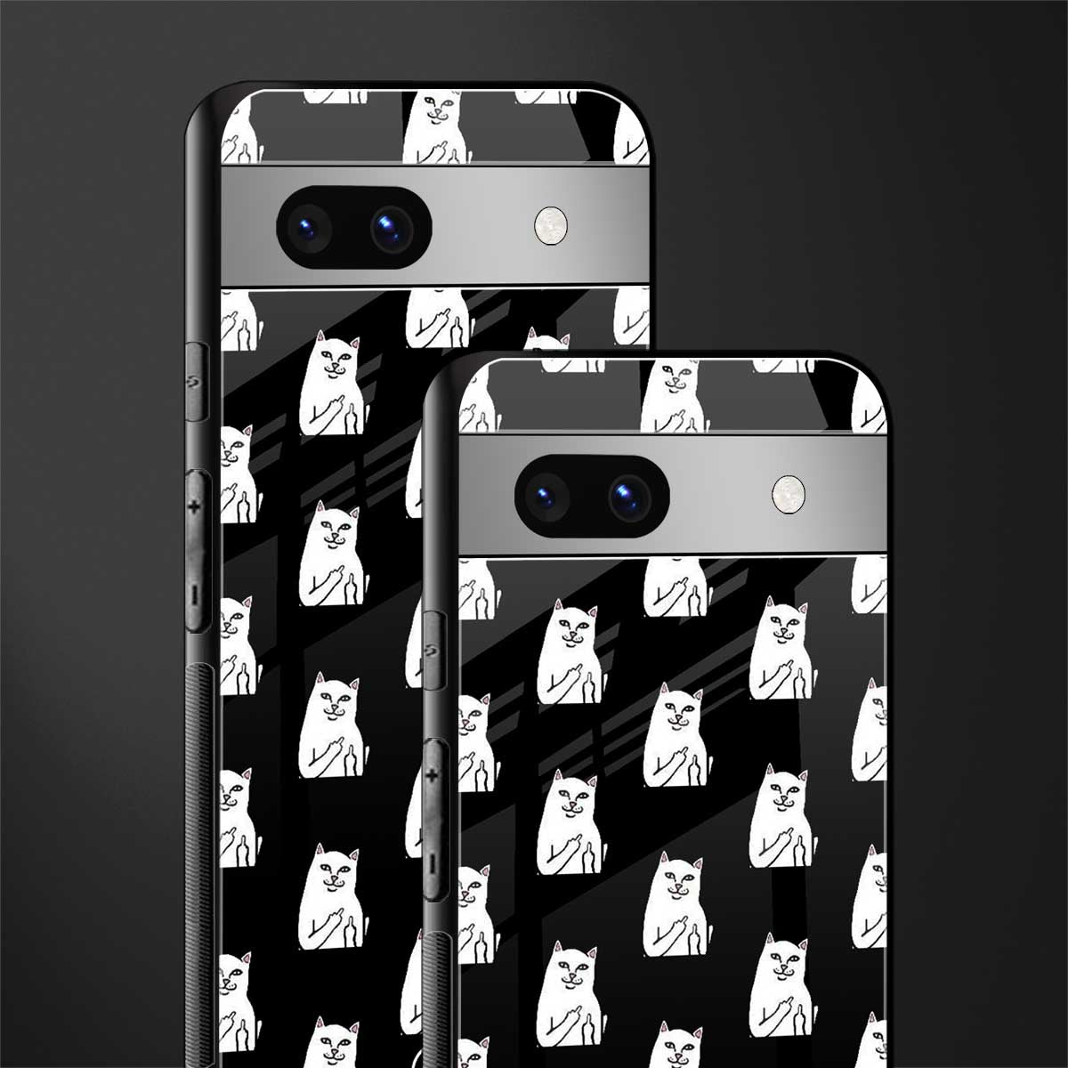 middle finger cat meme back phone cover | glass case for Google Pixel 7A