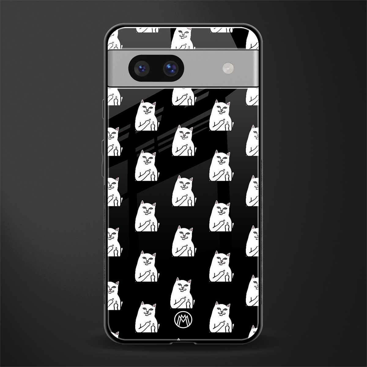 middle finger cat meme back phone cover | glass case for Google Pixel 7A