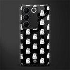 middle finger cat meme back phone cover | glass case for vivo v27 pro 5g