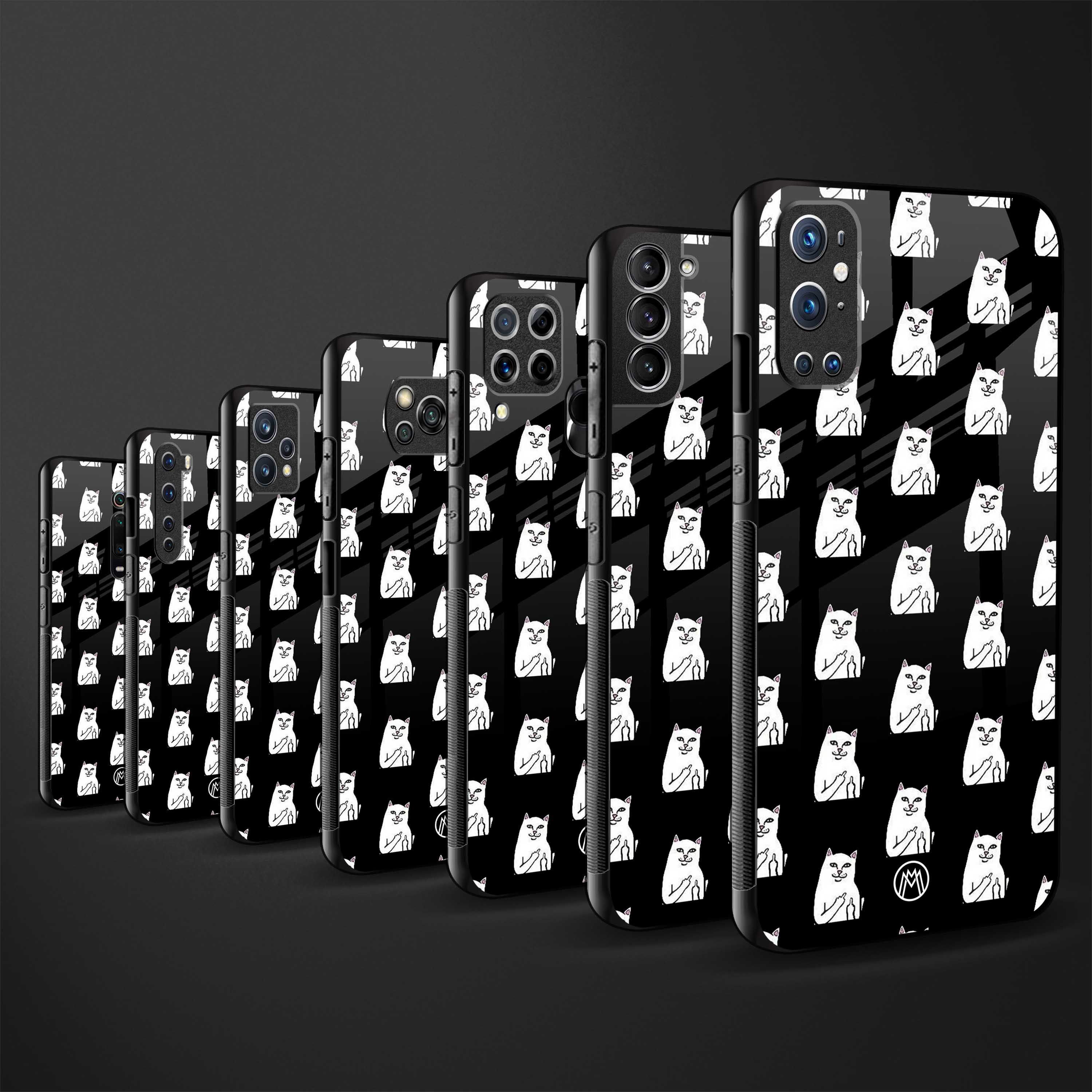 middle finger cat meme glass case for mi 11t pro 5g image-3