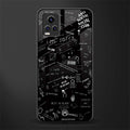 minimalistic black aesthetic collage back phone cover | glass case for vivo y73