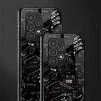 minimalistic black aesthetic collage back phone cover | glass case for samsung galaxy a53 5g