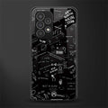 minimalistic black aesthetic collage back phone cover | glass case for samsung galaxy a73 5g