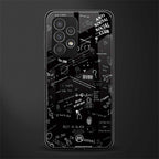 minimalistic black aesthetic collage back phone cover | glass case for samsung galaxy a73 5g