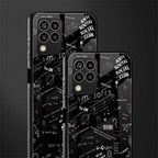 minimalistic black aesthetic collage back phone cover | glass case for samsung galaxy m33 5g