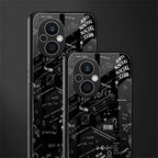 minimalistic black aesthetic collage back phone cover | glass case for oppo f21 pro 5g