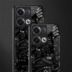 minimalistic black aesthetic collage back phone cover | glass case for oppo reno 8