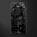 minimalistic black aesthetic collage back phone cover | glass case for vivo v25 pro 5g