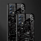 minimalistic black aesthetic collage back phone cover | glass case for oppo reno 5