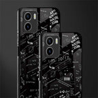 minimalistic black aesthetic collage back phone cover | glass case for vivo y72