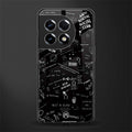 minimalistic black aesthetic collage back phone cover | glass case for oneplus 11r