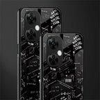 minimalistic black aesthetic collage back phone cover | glass case for oneplus nord ce 3 lite