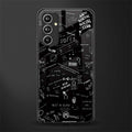 minimalistic black aesthetic collage back phone cover | glass case for samsung galaxy a54 5g