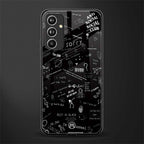 minimalistic black aesthetic collage back phone cover | glass case for samsung galaxy a54 5g