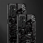 minimalistic black aesthetic collage back phone cover | glass case for samsung galaxy a14 5g