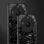 minimalistic black aesthetic collage back phone cover | glass case for realme 11 pro 5g